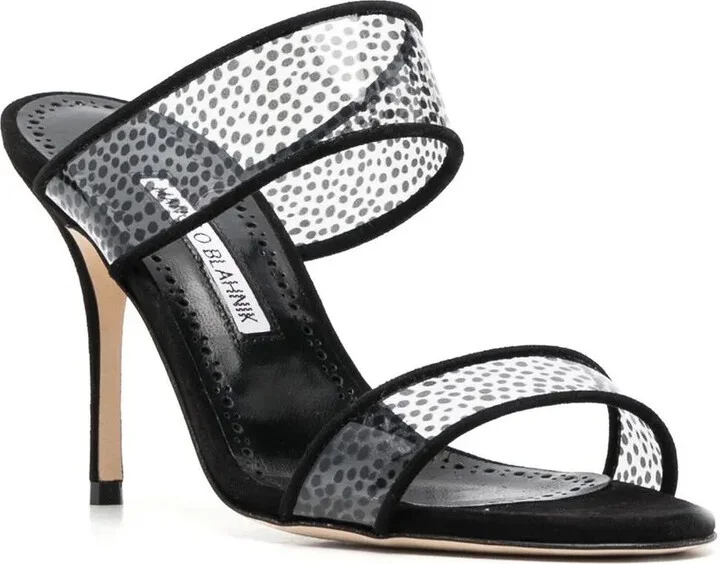 Bold Polka-Dot Print Sandals - Image 2