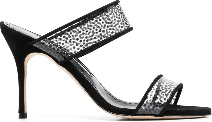 Bold Polka-Dot Print Sandals