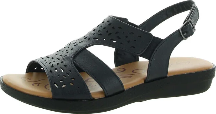 Bolt Womens Buckle Open-toe Slingback Sandals
