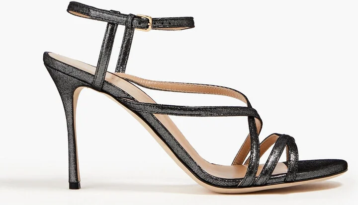Bon Ton metallic suede sandals