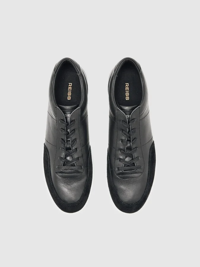 Bonded-leather Low-top Trainers - Image 3