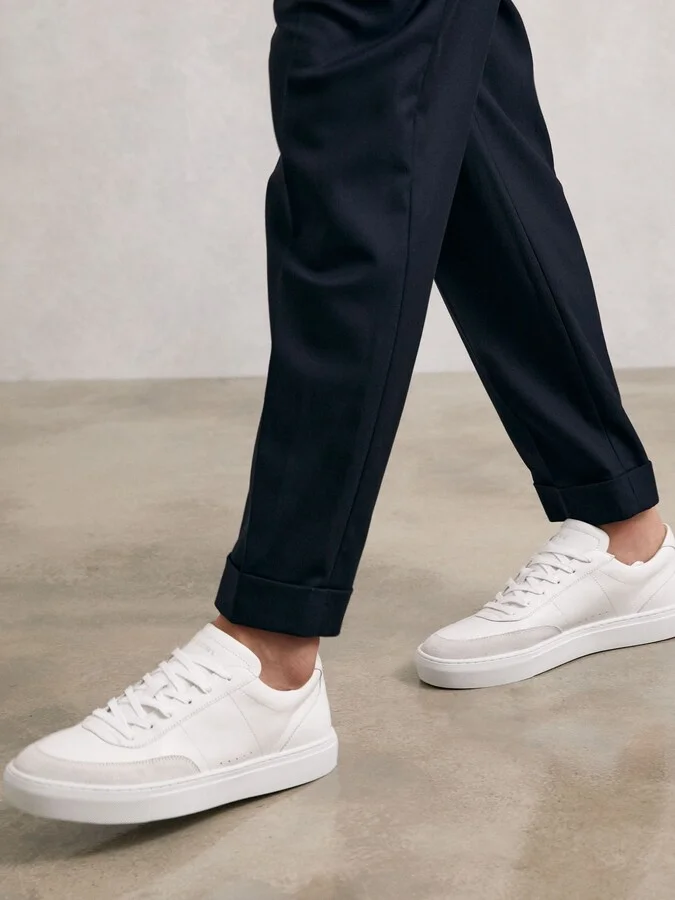 Bonded-leather Low-top Trainers - Image 2