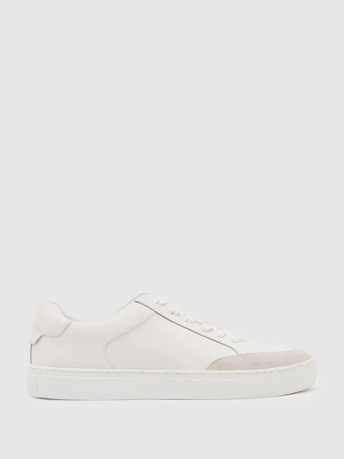 Bonded-leather Low-top Trainers