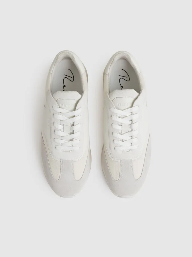 Bonded-leather Suede Running Trainers - Image 3