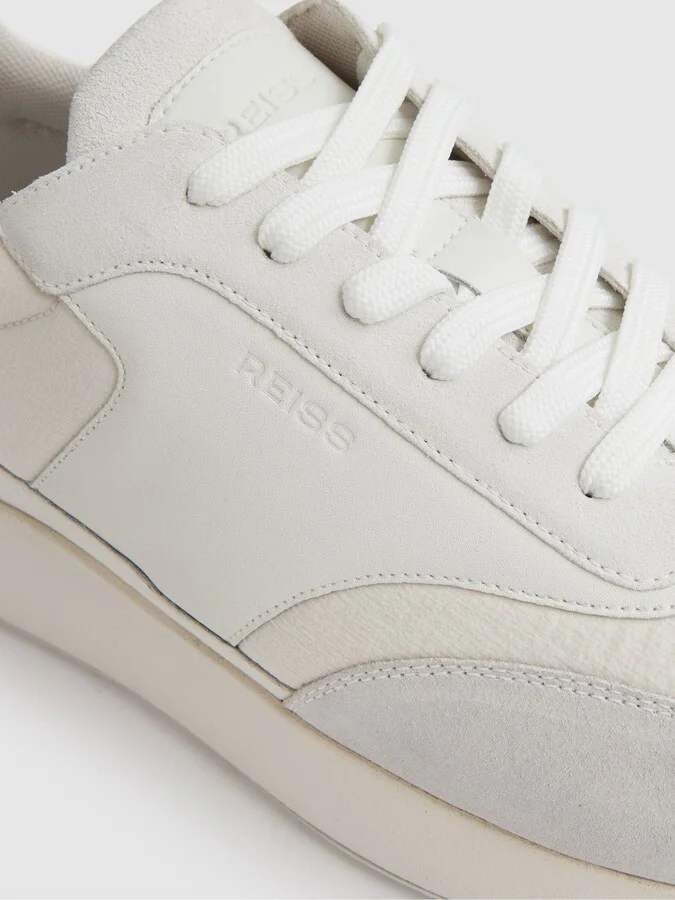 Bonded-leather Suede Running Trainers - Image 5