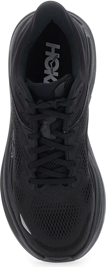 'bondi 9' Black Low Top Sneakers With Maxi Logo Lettering On The Side In Tech Fabric Unisex - Image 4