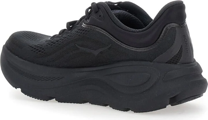 'Bondi 9' Black Low Top Sneakers With Maxi Logo Lettering On The Side In Tech Fabric Unisex - Image 3