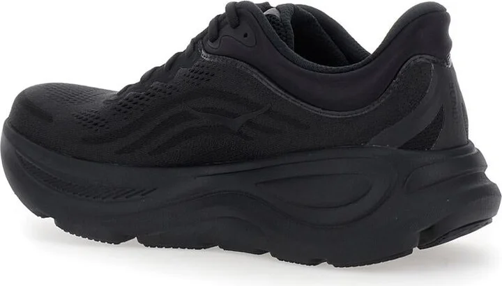 'Bondi 9' Black Low Top Sneakers With Maxi Logo Lettering On The Side In Tech Fabric Unisex - Image 3