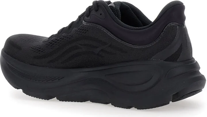 'bondi 9' Black Low Top Sneakers With Maxi Logo Lettering On The Side In Tech Fabric Unisex - Image 3