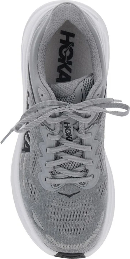 'Bondi 9' Grey Low Top Sneakers With Maxi Logo Lettering On The Side In Tech Fabric Unisex - Image 4