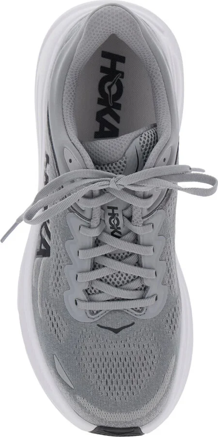 'bondi 9' Grey Low Top Sneakers With Maxi Logo Lettering On The Side In Tech Fabric Unisex - Image 4