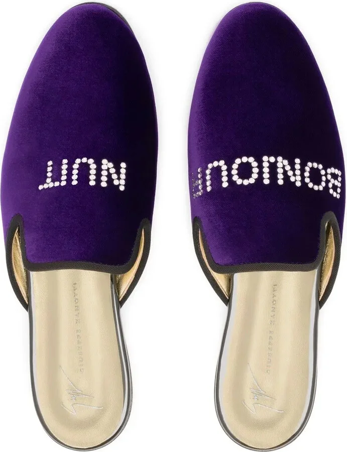 Bonjour Nuit velvet loafers - Image 3