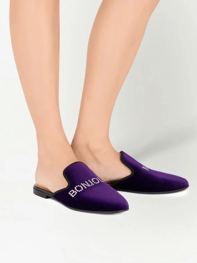 Bonjour Nuit velvet loafers - Image 4
