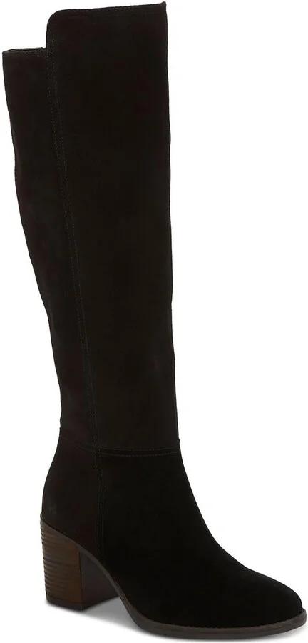 Bonnay Womens Extra Wide Calf Suede Knee-High Boots