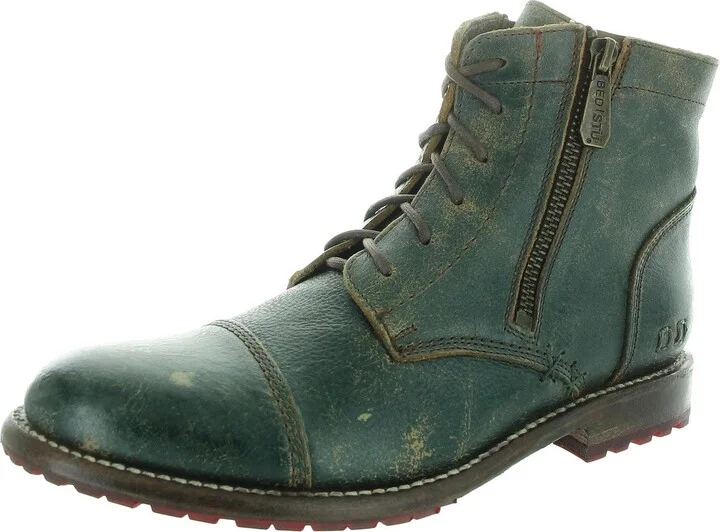 Bonnie Womens Distressed Leather Combat Boots
