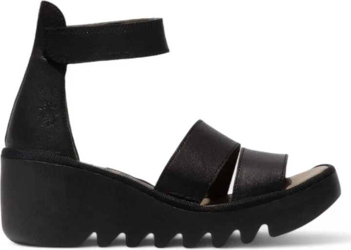 BONO290FLY - Women's Wedge Heel Open Toe Leather Sandals