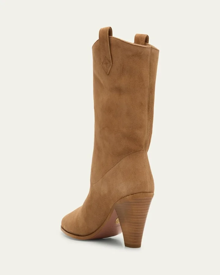 Boogie Suede Cowboy Booties - Image 3