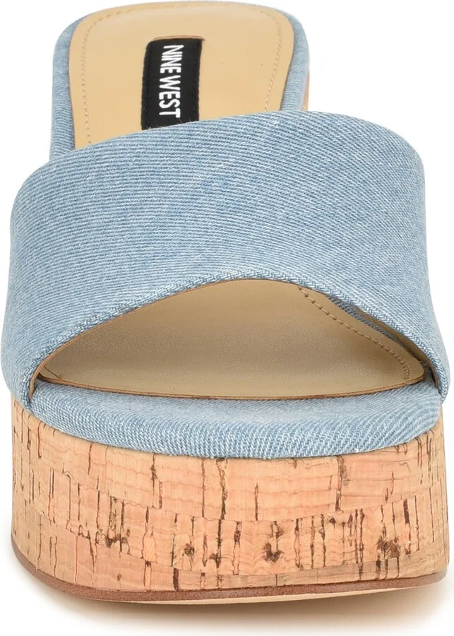 Boone Denim Platform Slide Sandal - Image 3