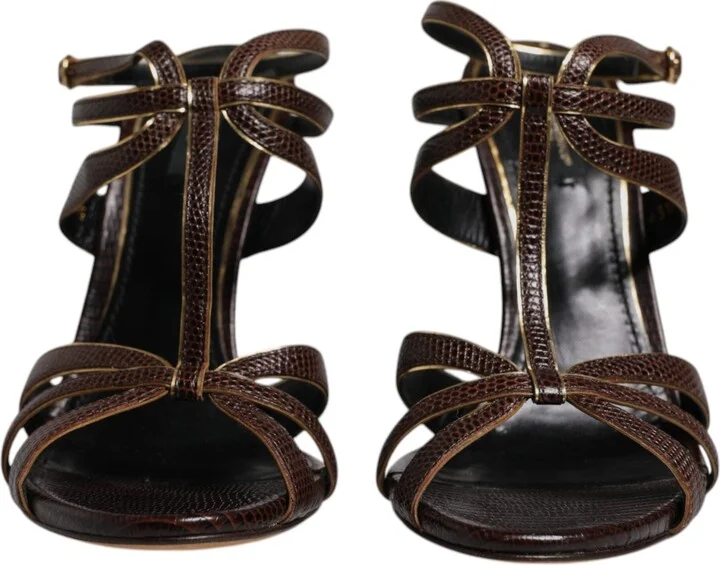 Bordeaux Ankle Strap Heels Sandals Women's Shoes (Pre-Owned) - Image 2
