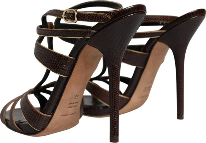 Bordeaux Ankle Strap Heels Sandals Women's Shoes (Pre-Owned) - Image 4