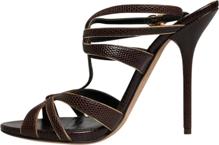 Bordeaux Ankle Strap Heels Sandals Women's Shoes (Pre-Owned) - Image 5