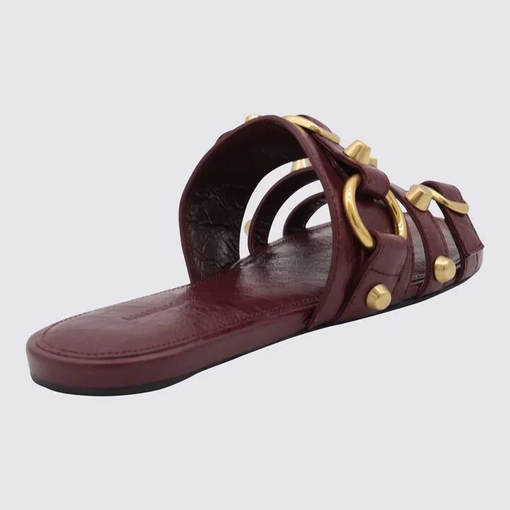 Bordeaux Leather City Flats - Image 3