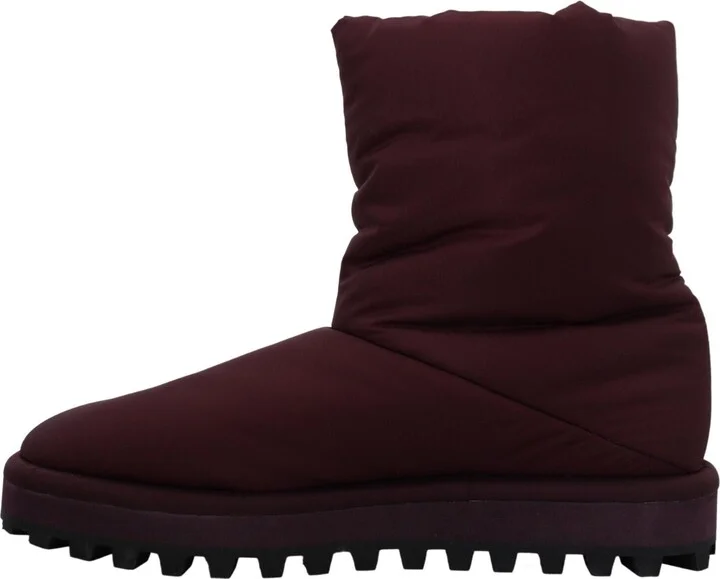 Bordeaux Nylon Boots Padded Mid Men's Shoes - Image 3