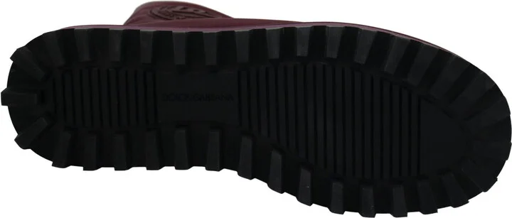 Bordeaux Nylon Boots Padded Mid Men's Shoes - Image 4