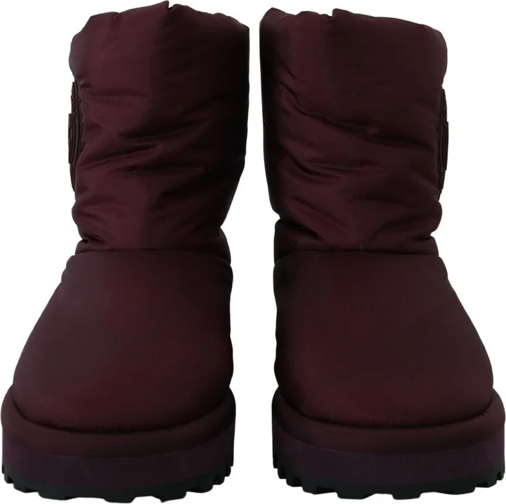 Bordeaux Nylon Boots Padded Mid Men's Shoes - Image 6