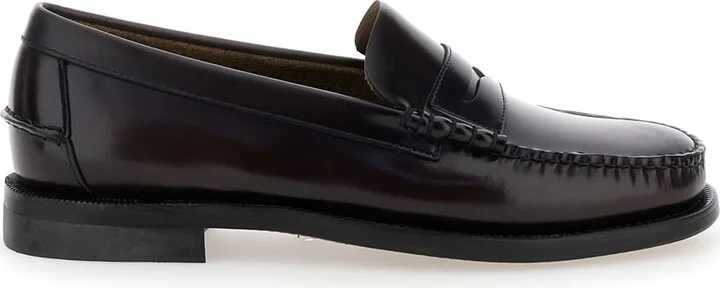 Bordeaux Pull-on Loafers In Leather Man