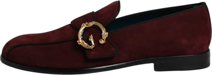Bordeaux Suede Loafers Formal Men Dress Men's Shoes (Pre-Owned) - Image 6