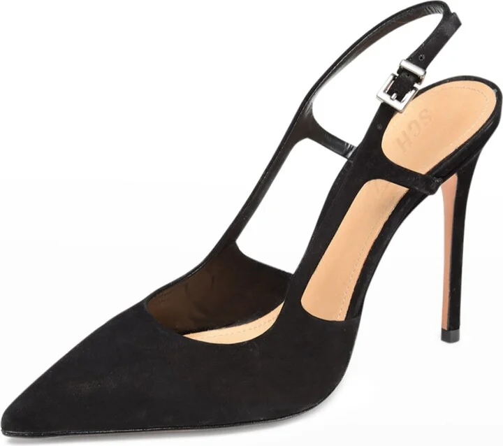 Boris Suede Slingback High-Heel Pumps - Image 3