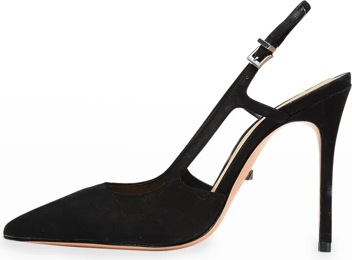 Boris Suede Slingback High-Heel Pumps