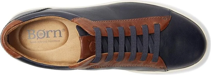 Born Allegheny Slip On Men's Shoes Navy (marine/British Tan) : 12 M (D), Leather/Rubber/Suede - Image 2