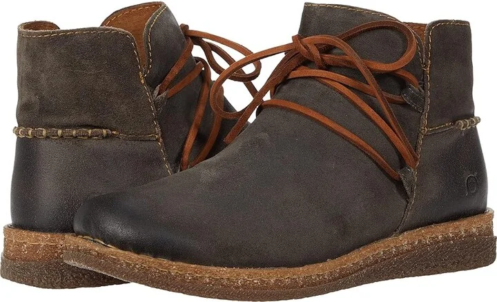 Born Calyn Women's Shoes Dark Grey Distressed : 6.5 M (B), Suede