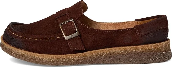 Born Cory Women's Slide Shoes Dark Brown (Brunette) : 7 M (B), Leather/Suede - Image 6