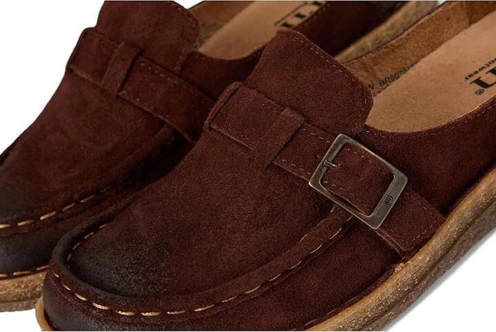 Born Cory Women's Slide Shoes Dark Brown (Brunette) : 7 M (B), Leather/Suede - Image 7