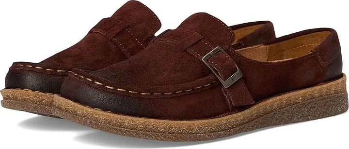 Born Cory Women's Slide Shoes Dark Brown (Brunette) : 7 M (B), Leather/Suede