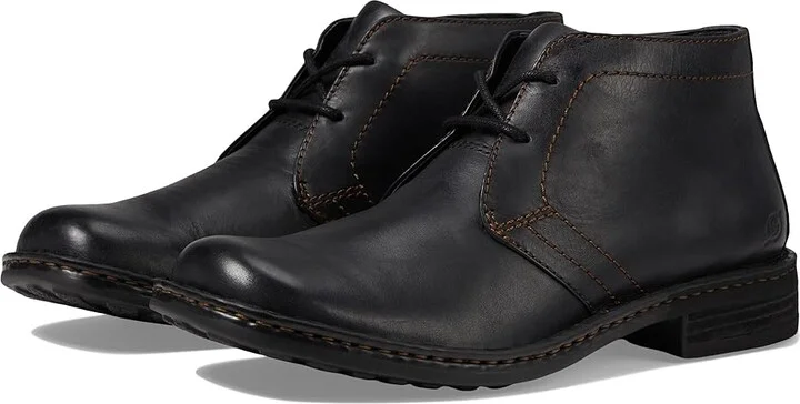 Born Harrison Men's Lace-up Boots Black Full Grain : 8 M (D), Full Grain leather
