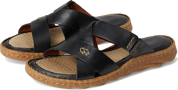 Born Hayka Women's Sandals Black : 10 M (B), Full Grain leather