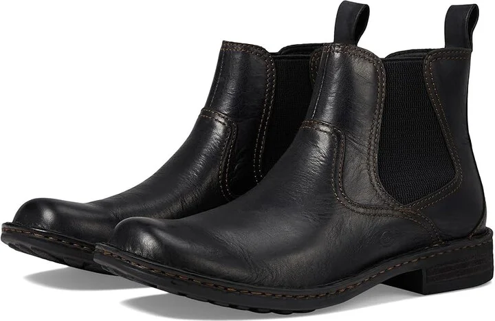 Born Hemlock Men's Pull-on Boots Black Full Grain : 8 M (D), Full Grain leather/Leather