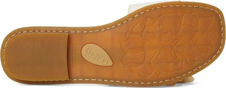 Born Hibiscus Women's Slide Shoes Cream (Birch) : 10 M (B), Leather - Image 3