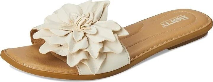 Born Hibiscus Women's Slide Shoes Cream (Birch) : 10 M (B), Leather - Image 5