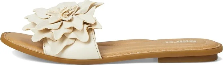 Born Hibiscus Women's Slide Shoes Cream (Birch) : 10 M (B), Leather - Image 6