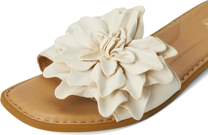 Born Hibiscus Women's Slide Shoes Cream (Birch) : 10 M (B), Leather - Image 7