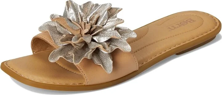 Born Hibiscus Women's Slide Shoes Light Gold (Panna Cotta) : 11 M (B), Leather - Image 5