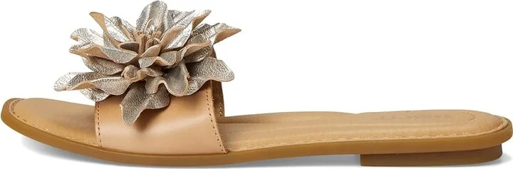 Born Hibiscus Women's Slide Shoes Light Gold (Panna Cotta) : 11 M (B), Leather - Image 6