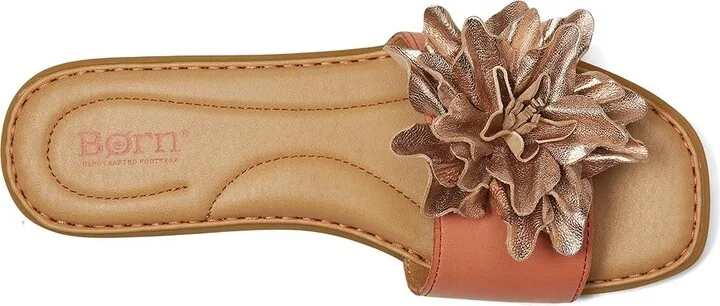 Born Hibiscus Women's Slide Shoes Rose Gold : 7 M (B), Leather - Image 2