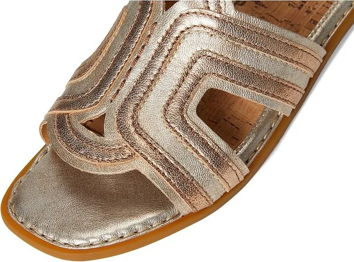 Born Hyannis Women's Sandals Light Gold (Combo) : 7 M (B), Leather - Image 7