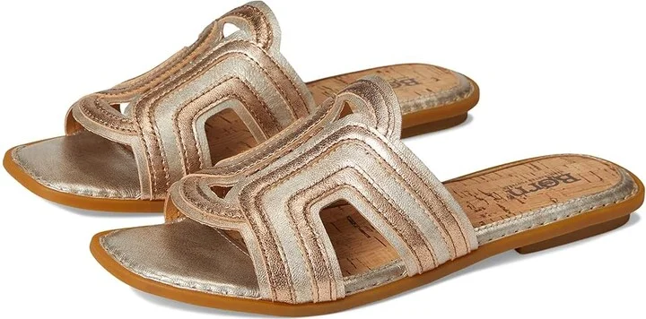 Born Hyannis Women's Sandals Light Gold (Combo) : 7 M (B), Leather